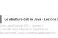 Le strutture Dati in Java n.1