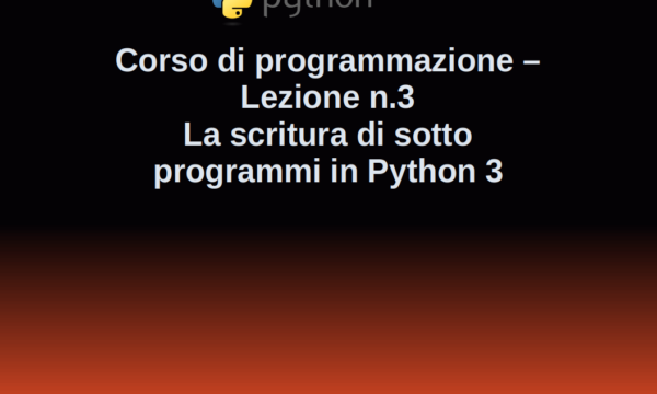 I sotto programmi in Python 3