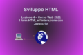 Tecnologie Web - Moduli HTML e Javascript