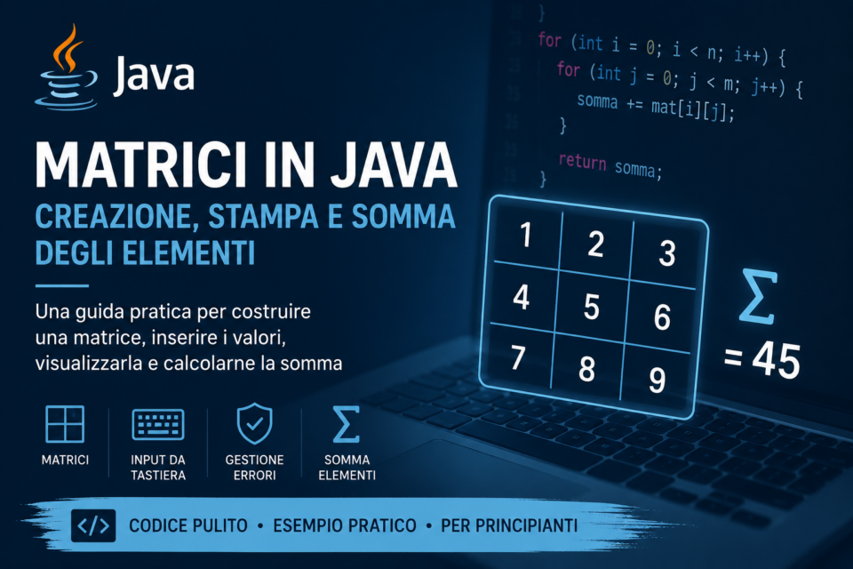 Le matrici in java come utilizzarle in modo semplice immagine di coeprtina